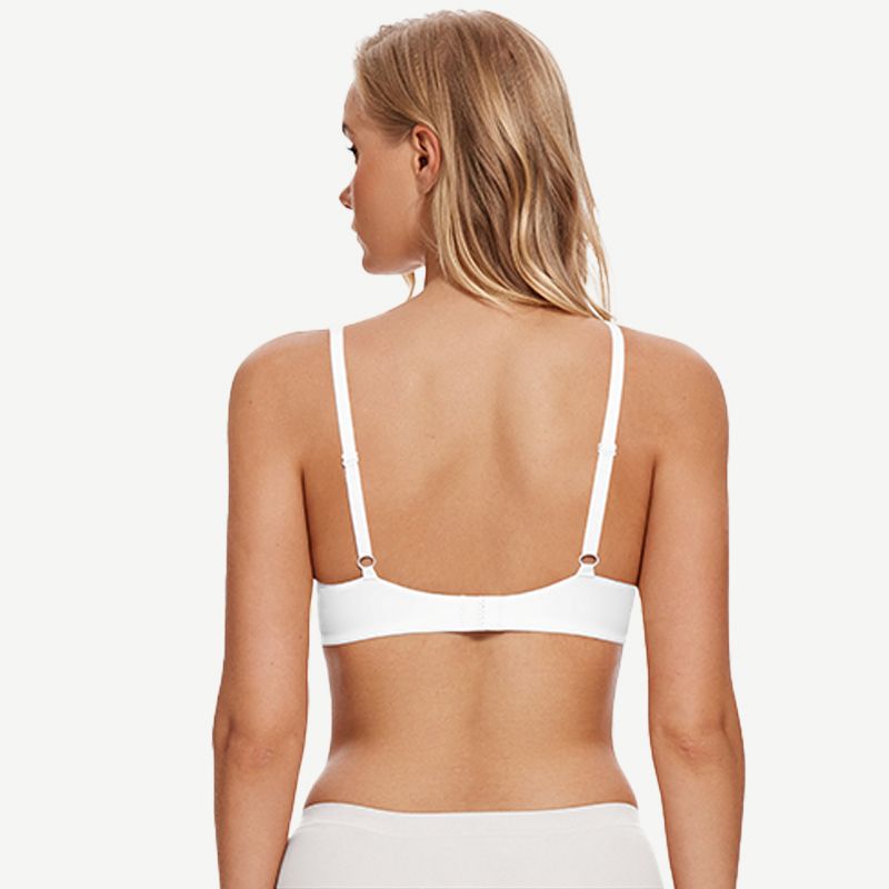 Everyday Plunge Push-Up T-Shirt Bra, White wingslove