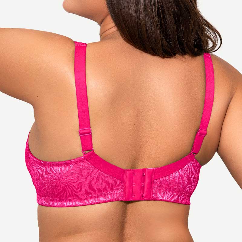 Full Coverage Minimizer Bra Wire-free, Rose Red wingslove