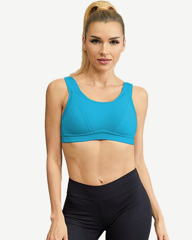 Full Coverage Wireless Sports Bra, Blue Wingslove
