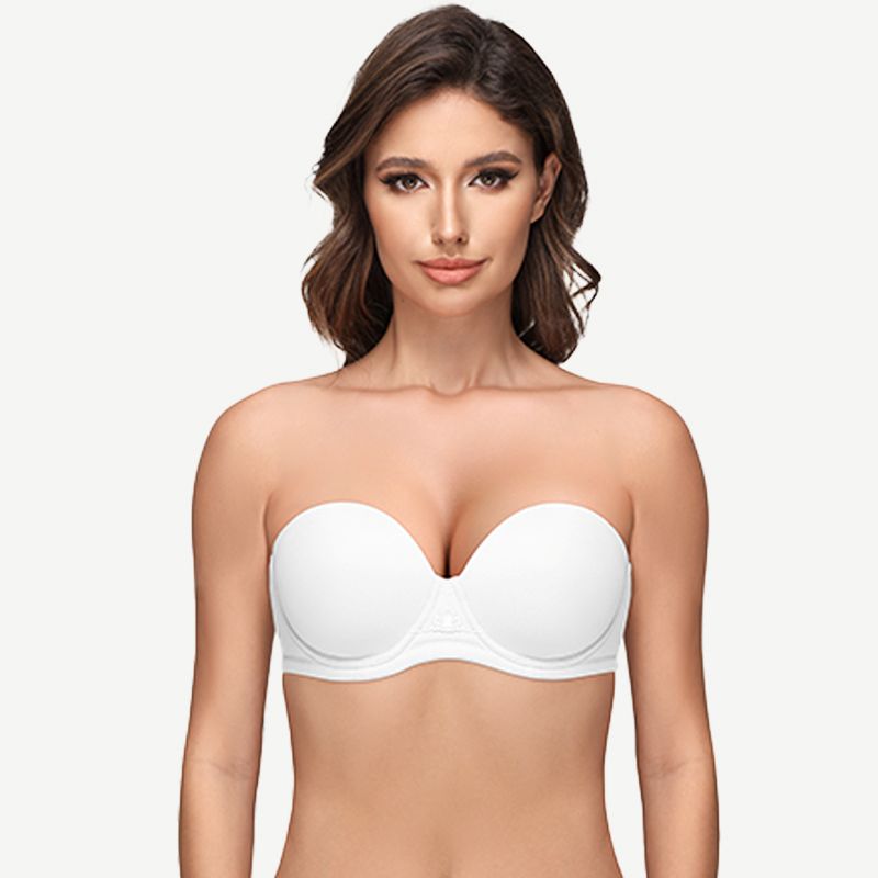 Full Figure Strapless Multiway Bra with Underwire, White Wingslove