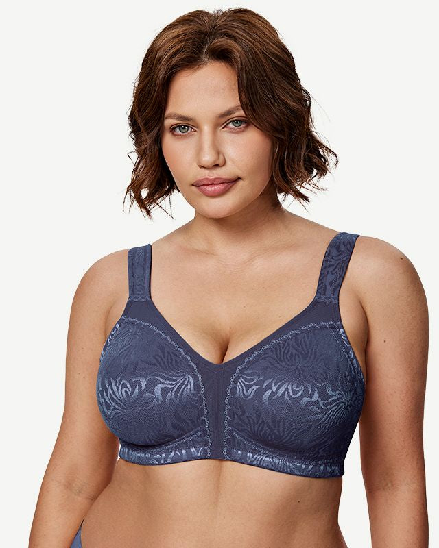 Full Coverage Minimizer Bra Wire-free, Grey Blue