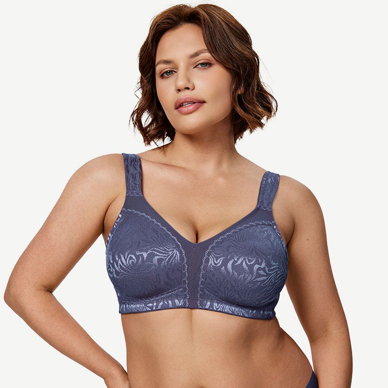 Full Coverage Minimizer Bra Wire-free, Grey Blue
