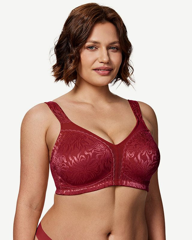 Full Coverage Minimizer Bra Wire-free, Wine Red