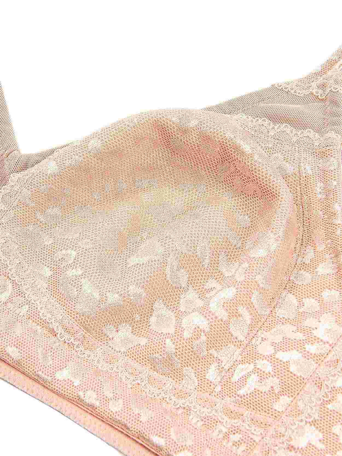 Full Coverage Minimizer Bra Wire-free, Pink Nude Leopard