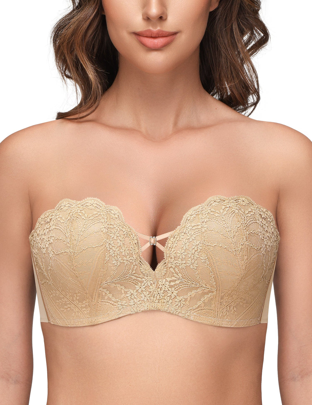 Strapless Lace Multi - Way Bra | Lightly Lined with Convertible Straps - WingsLove