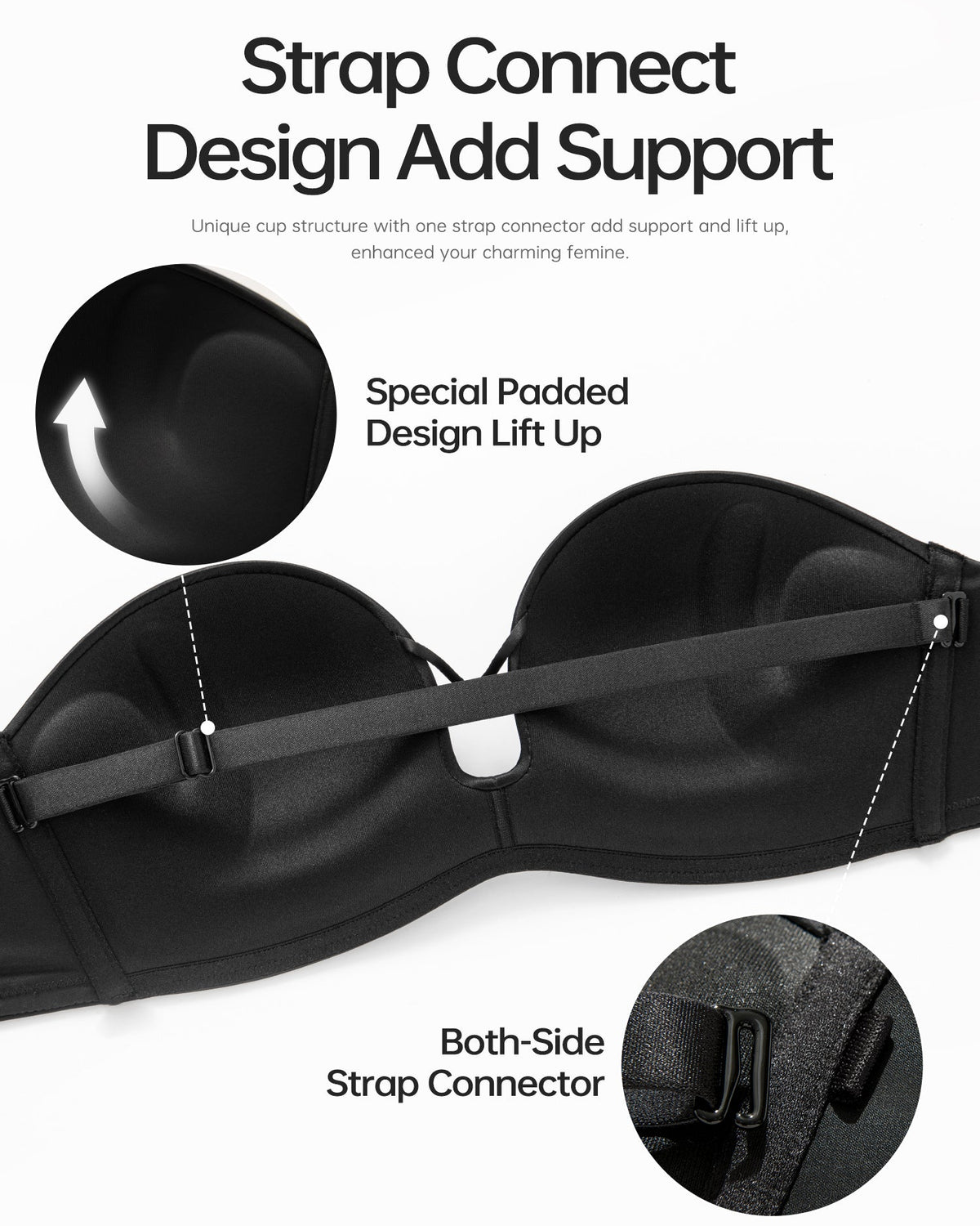 Strapless Seamless Lift With Stay Put Support Bra - WingsLove