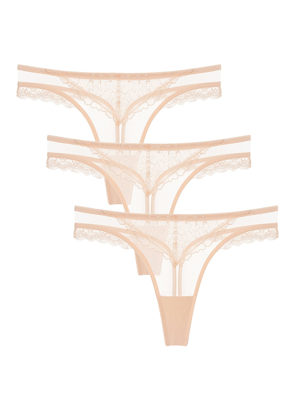 Sexy Embroidered Low Waist 3PCS - WingsLove