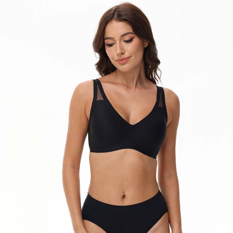 Deep V Wireless Bra Seamless Soft Bralette