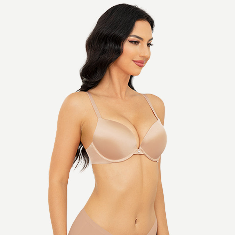 Everyday Plunge Push-Up T-Shirt Bra, Cream Nude Wingslove