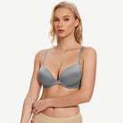 Everyday Plunge Push-Up T-Shirt Bra, Grey Wingslove