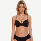 Everyday Plunge Push-Up T-Shirt Bra, Night Black Wingslove