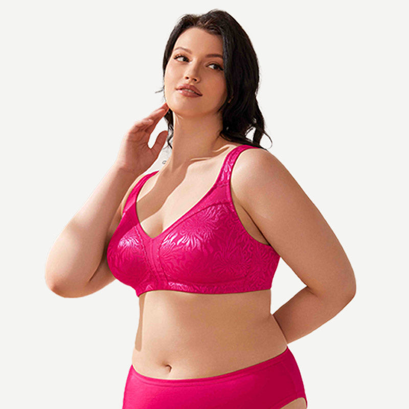Full Coverage Minimizer Bra Wire-free, Rose Red wingslove