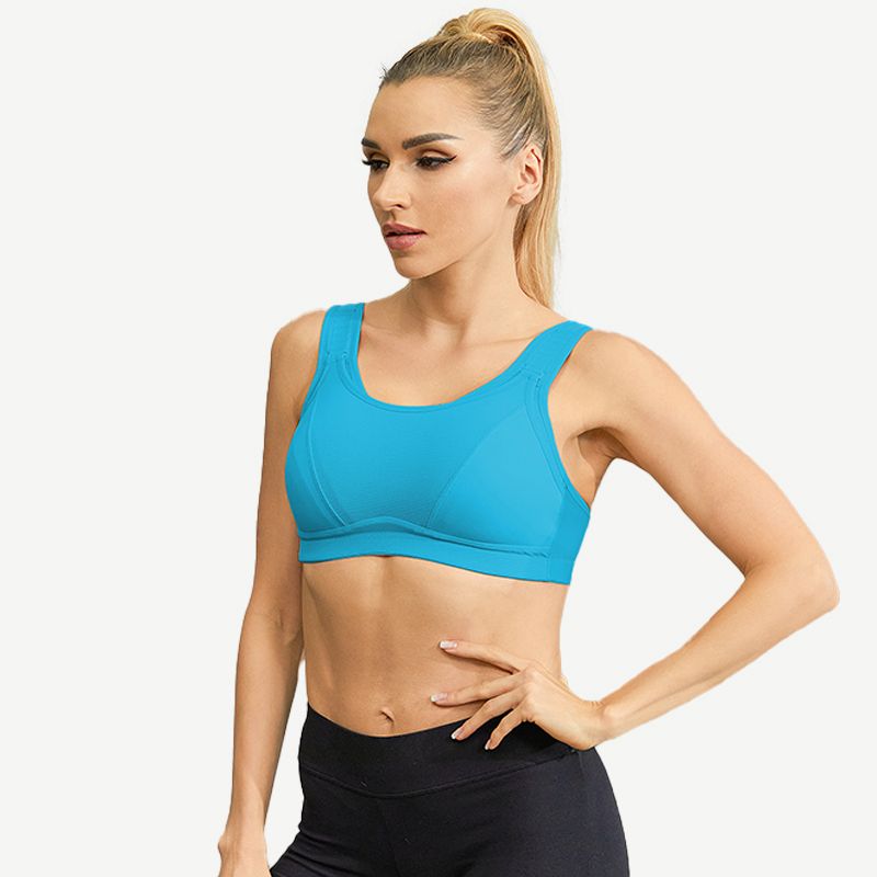 Full Coverage Wireless Sports Bra, Blue Wingslove