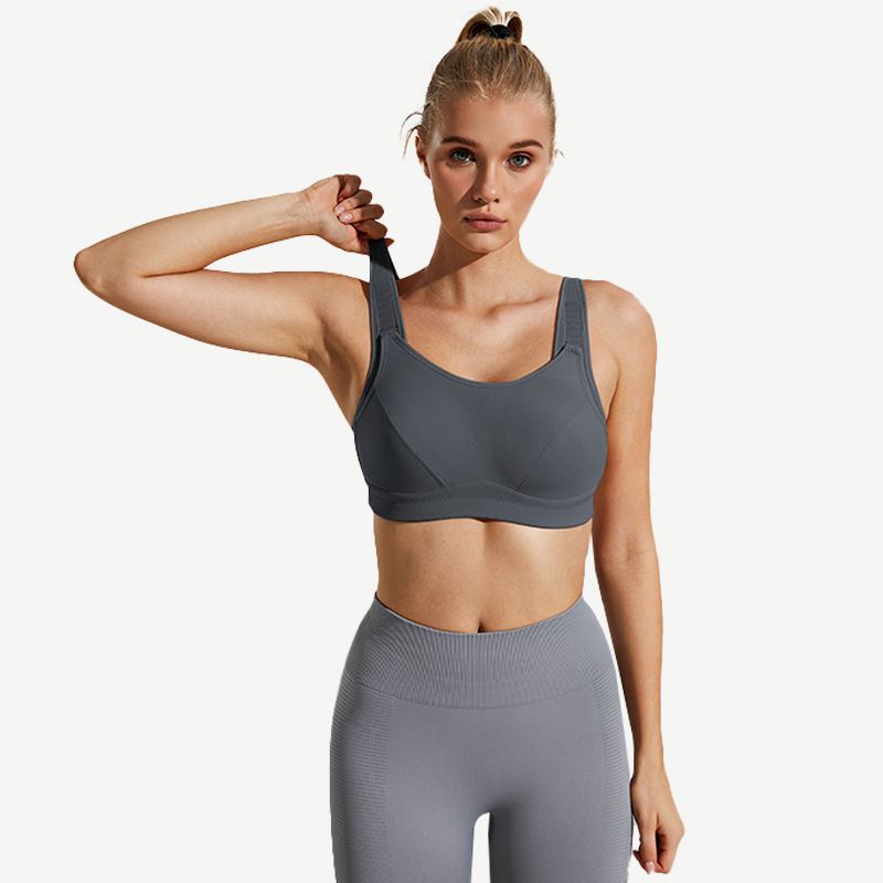 Full Coverage Wireless Sports Bra, Grey Wingslove