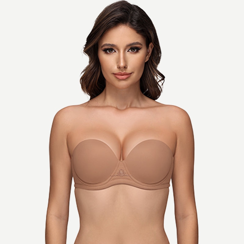 Full Figure Strapless Multiway Bra with Underwire, Coffee Wingslove