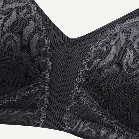 Minimizer Bra Non Padded Wire-free Black - WingsLove