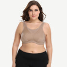 Wireless Sports Non-Padded Bra Bounce Control, Dark Nude
