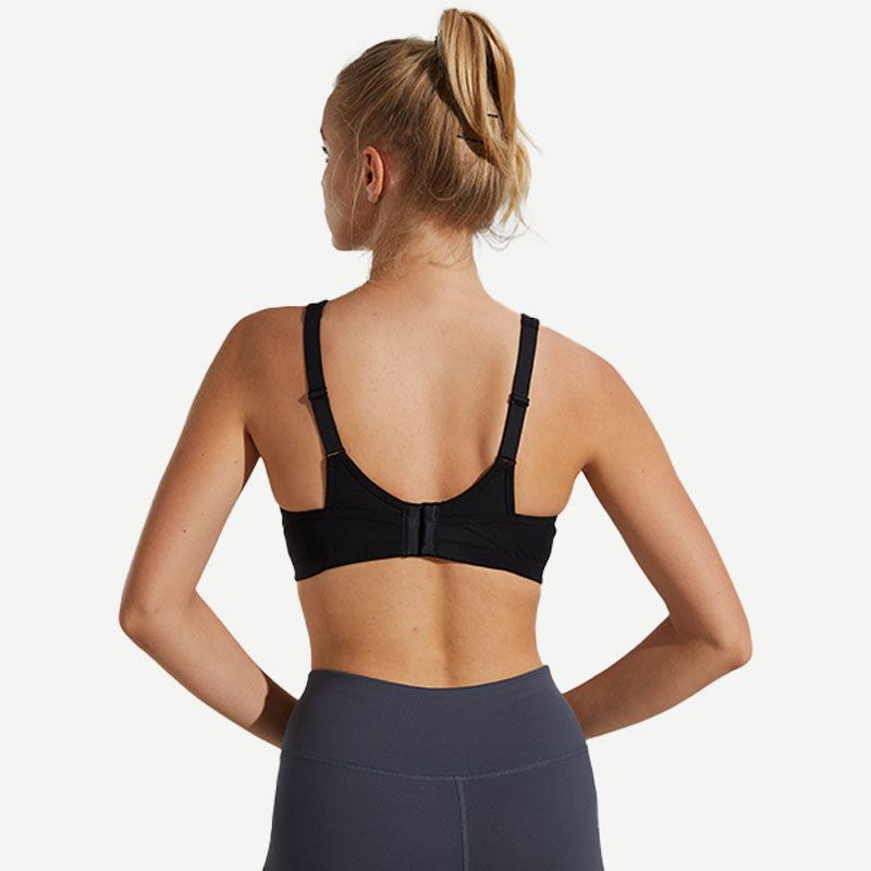 Seamless Sports Bra Wireless Comfort, Black Wingslove