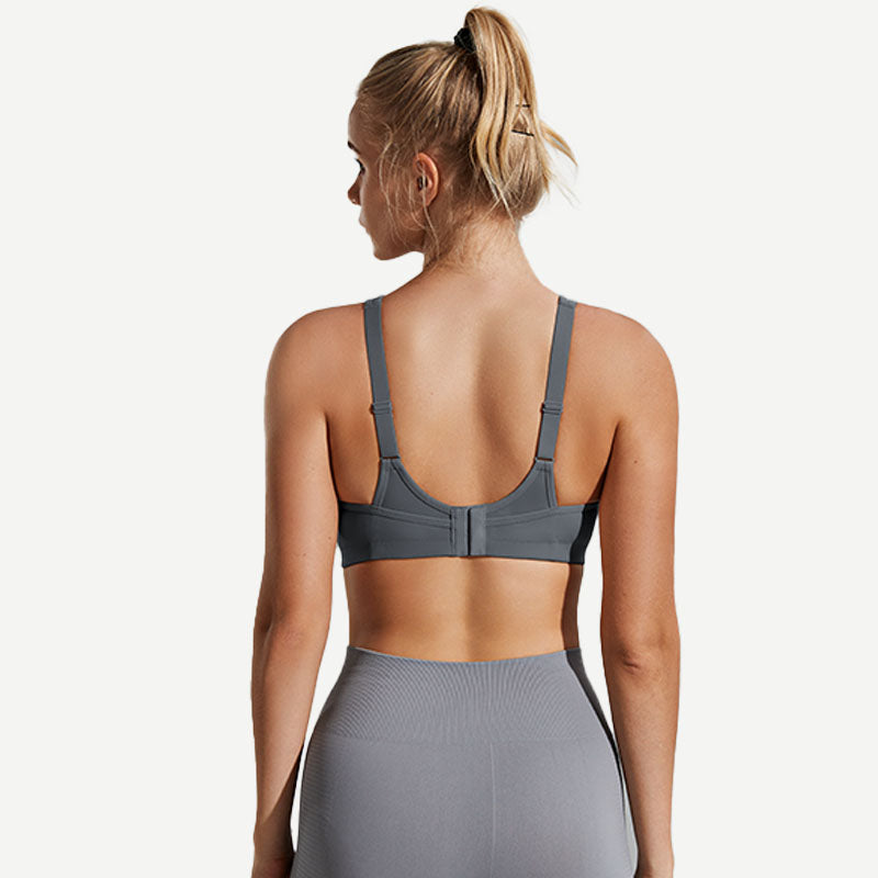 Seamless Sports Bra Wireless Comfort, Grey Wingslove