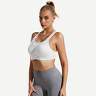 Seamless Sports Bra Wireless Comfort, White Wingslove