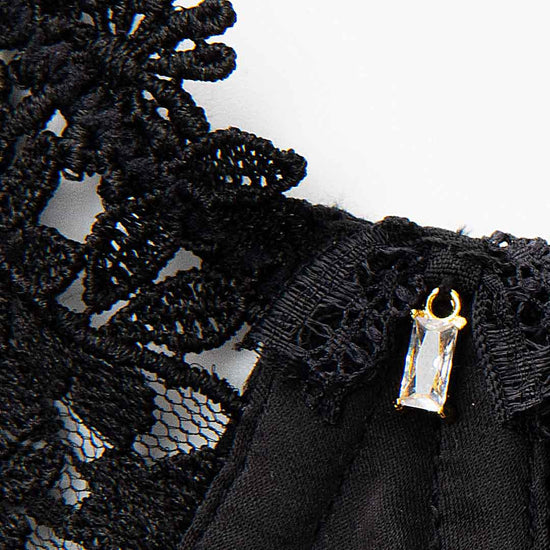 Sheer Lace embroidery floral Wingslove