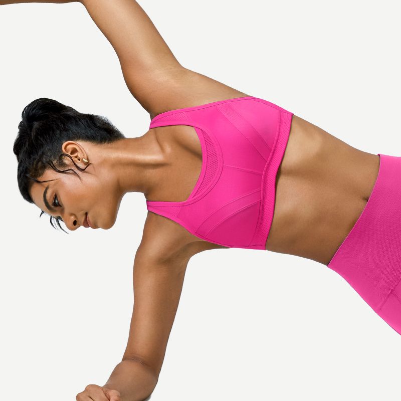 Wireless Sports Non-Padded Bra Bounce Control, Rose wingslove