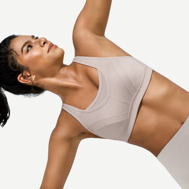 Wireless Sports Non-Padded Bra Bounce Control, Sliver Wingslove
