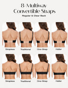 Deep V Wireless Push - Up Bra Black - WingsLove