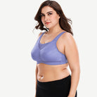Plus Size High Impact Large Bust Full Coverage Workout Bras Purple
