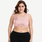 Plus Size High Impact Large Bust Full Coverage Workout Bras Pink