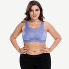 Plus Size High Impact Large Bust Full Coverage Workout Bras Purple