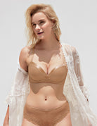 Smooth Lift Seamless Support Bra Brown - WingsLove