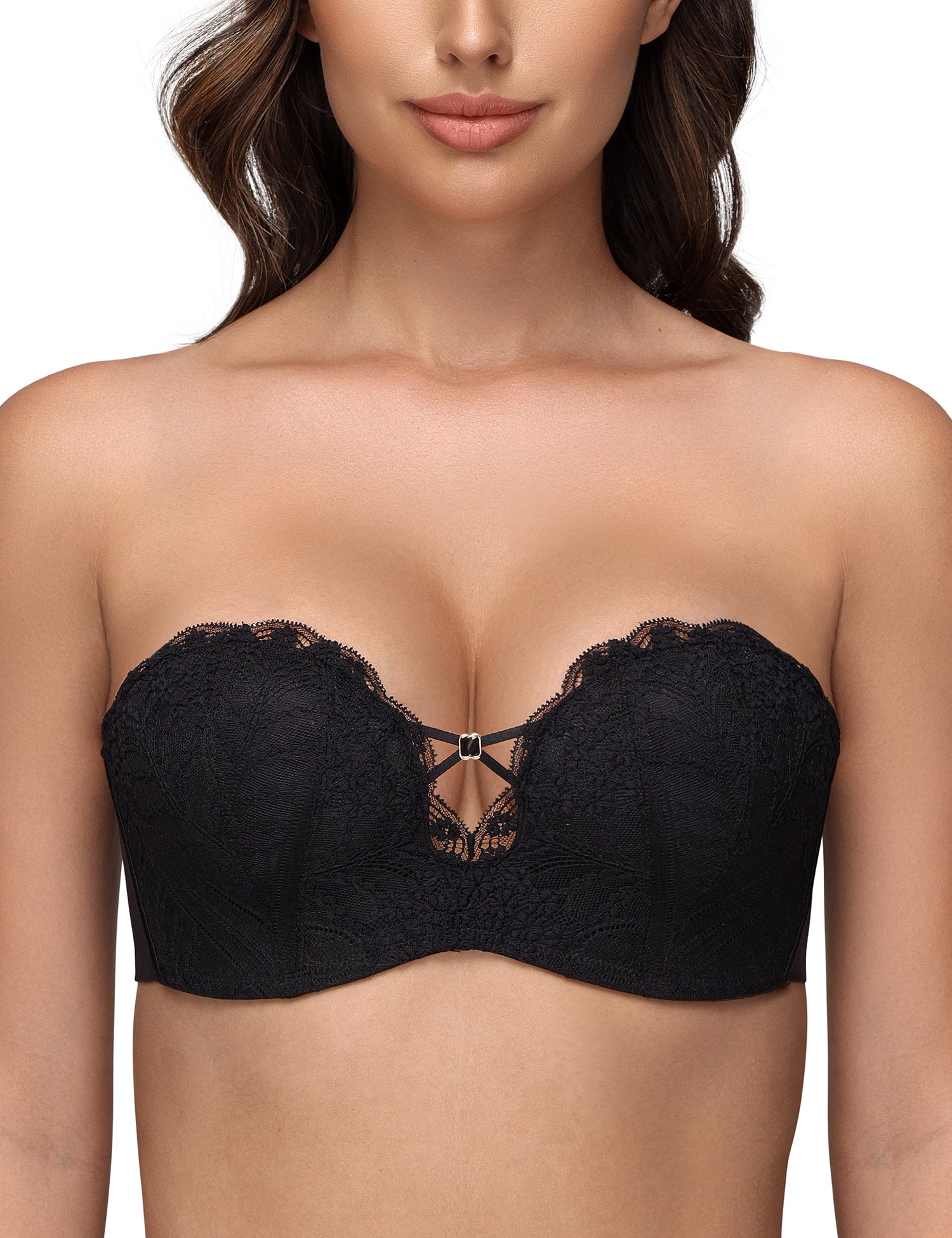 Strapless Lace Multi - Way Bra | Lightly Lined with Convertible Straps - WingsLove