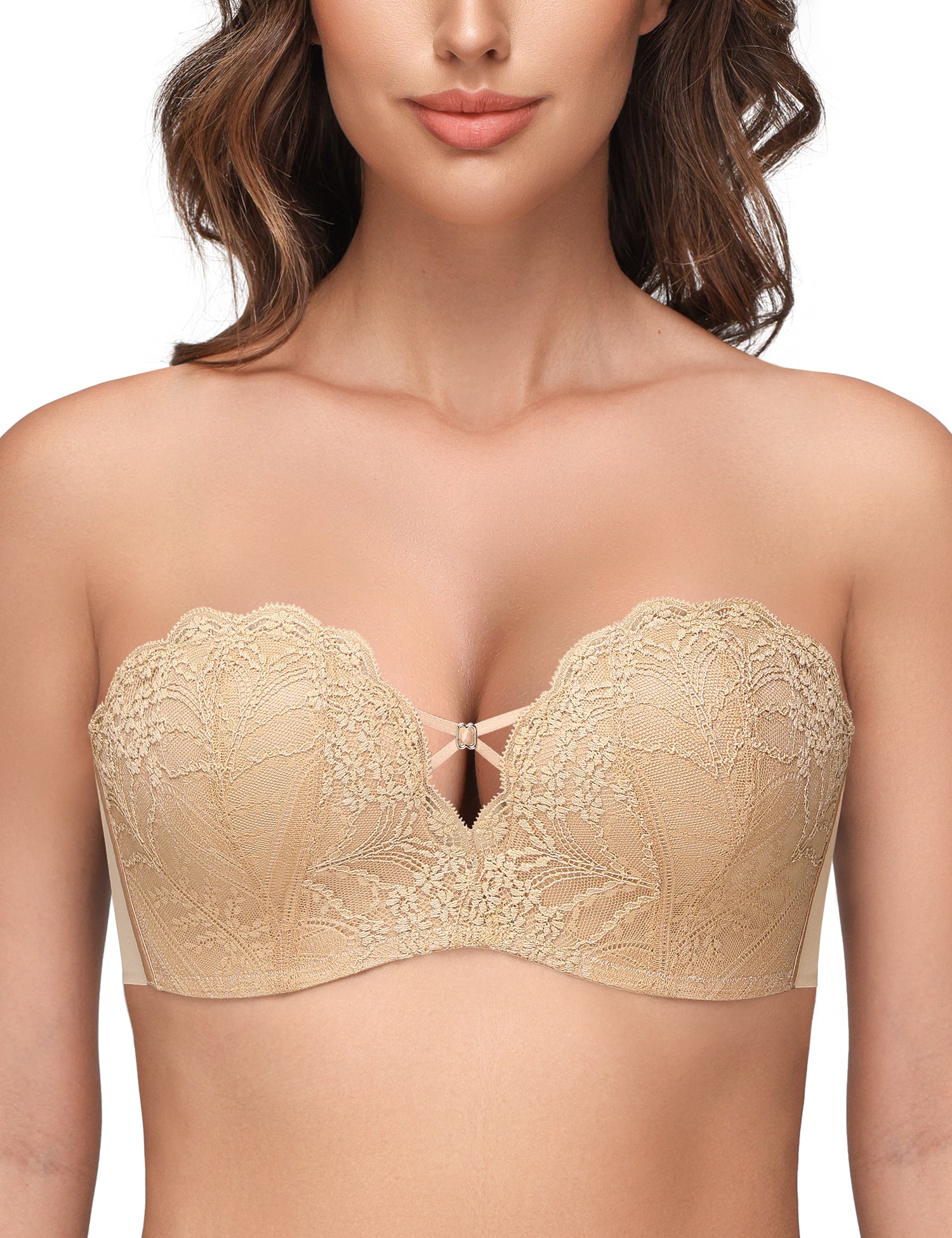 Strapless Lace Multi - Way Bra | Lightly Lined with Convertible Straps - WingsLove