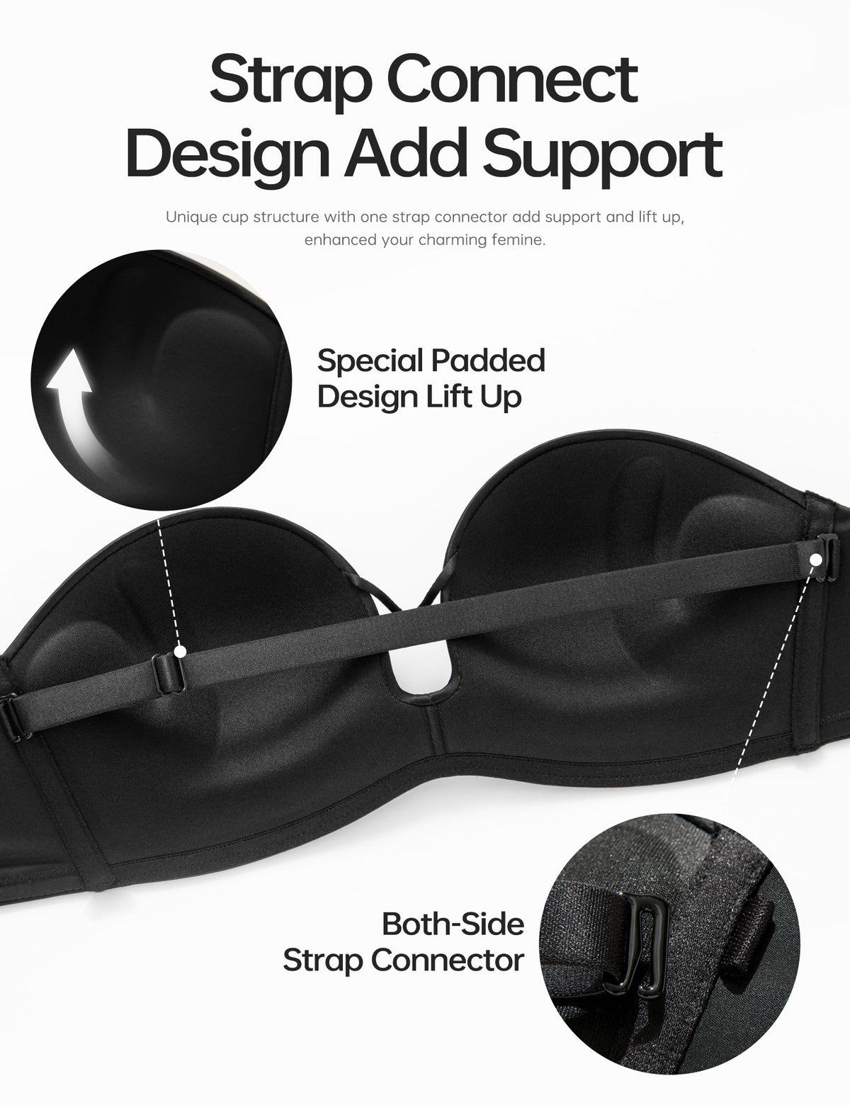 Strapless Seamless Lift With Stay Put Support Bra - WingsLove