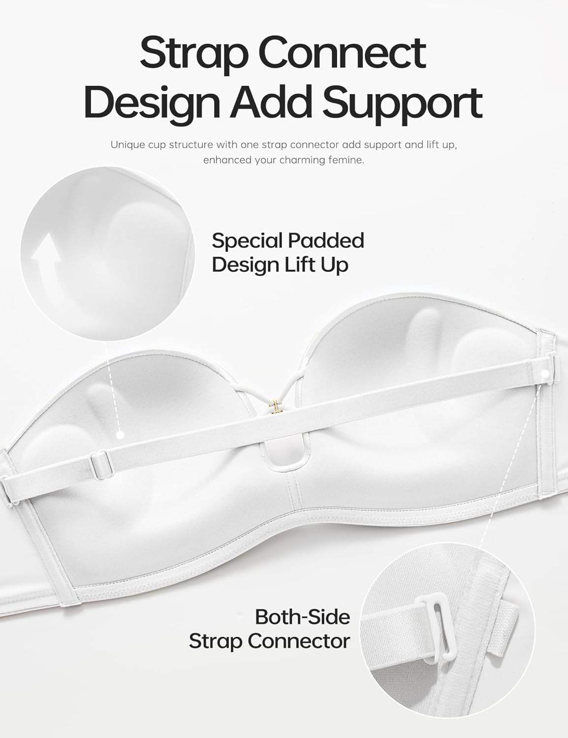 Strapless Seamless Lift With Stay Put Support Bra - WingsLove