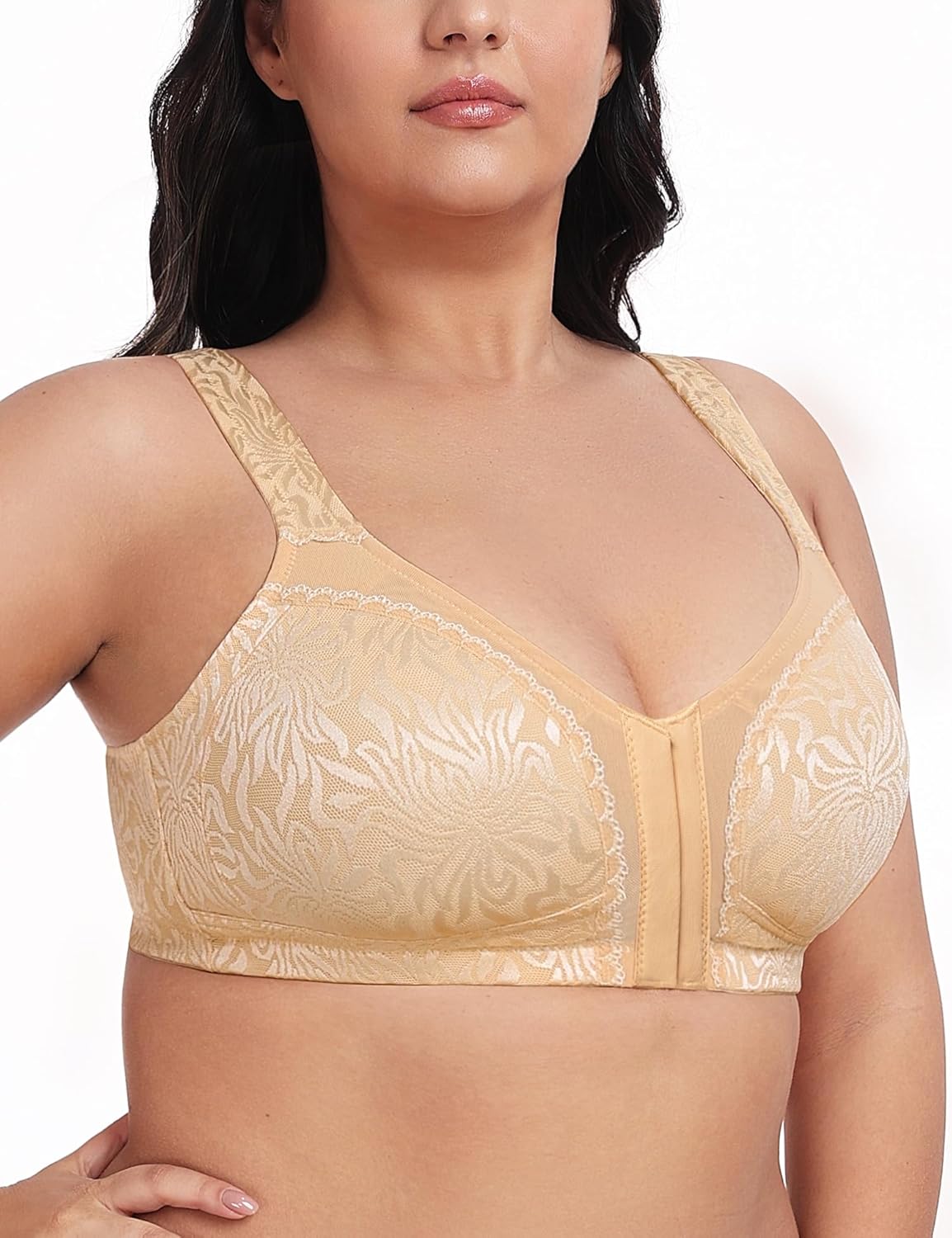 Wireless Minimizer Deep V Plus Size & Ultra - Soft Support Bra - WingsLove