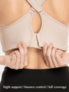Full Coverage Underwire Workout Sports Bras Nude - WingsLove