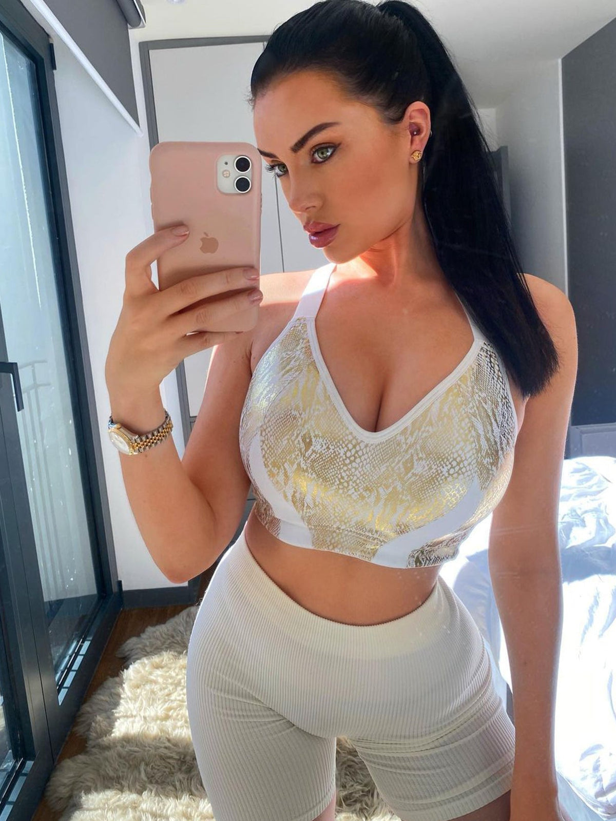 High Impact Sparkly Padded Racerback Bras - WingsLove