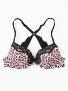 Leopard Push Up Padded Underwire Bra - WingsLove