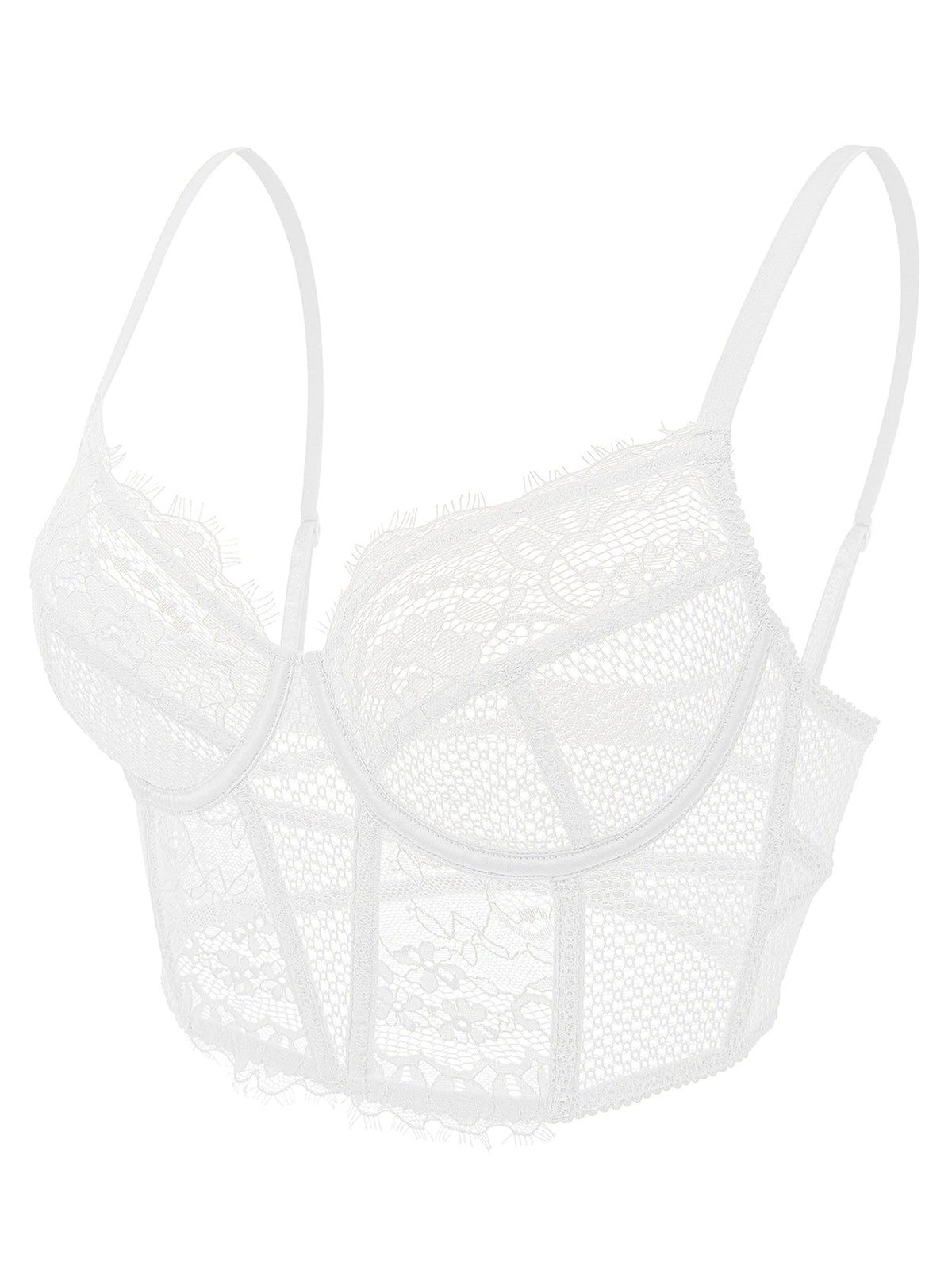 Sexy Lace Balconette Shapewear Bustier Bra - WingsLove
